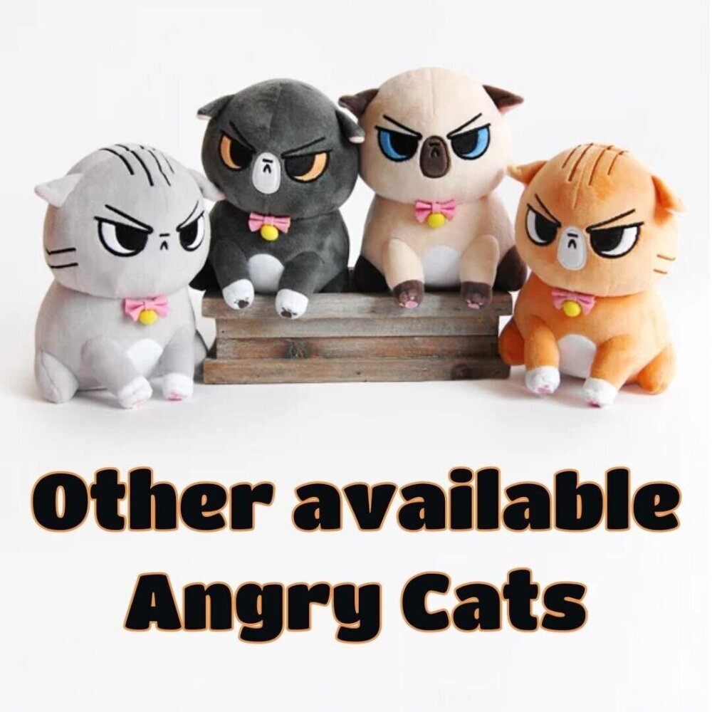 Angry Cat Plush - Orange Tabby - with Spirit Fox Hat that Fits Real Cats! - Picture 8 of 8